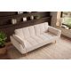 Canapele - Canapea extensibila BOUTIQUE 215cm catifea raiata bej