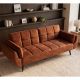 Canapele - Canapea extensibila BOUTIQUE 215cm catifea maro ruginiu