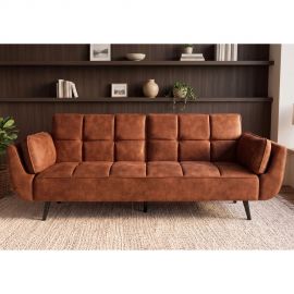 Canapele - Canapea extensibila BOUTIQUE 215cm catifea maro ruginiu