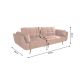 Canapele - Canapea extensibila BOUTIQUE 215cm catifea maro ruginiu