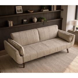 Canapele - Canapea extensibila DIVANI 220cm catifea champagne beige