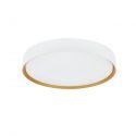Plafoniera LED CCT cu protectie IP44 Binary Pro 30W, alb/ auriu