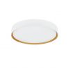 Plafoniera LED CCT cu protectie IP44 Binary Pro 30W, alb/ auriu