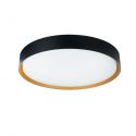 Plafoniera LED CCT cu protectie IP44 Binary Pro 30W, negru/ auriu