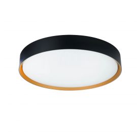 Iluminat pentru baie - Plafoniera LED CCT cu protectie IP44 Binary Pro 30W, negru/ auriu
