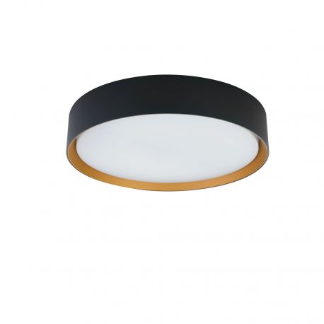Iluminat pentru baie - Plafoniera LED CCT cu protectie IP44 Binary Pro 24W, negru/ auriu