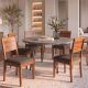 Seturi scaune, HoReCa - Set 2 scaune MAKASSAR 80cm lemn de sheesham cu sezut tesatura structurata