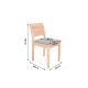 Seturi scaune, HoReCa - Set 2 scaune MAKASSAR 80cm lemn de sheesham cu sezut tesatura structurata