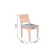 Seturi scaune, HoReCa - Set 2 scaune MAKASSAR 80cm lemn de sheesham cu sezut piele sintetica