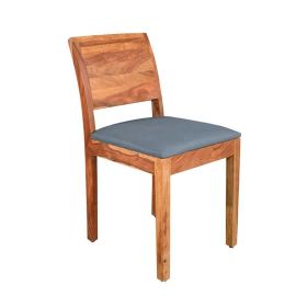Seturi scaune, HoReCa - Set 2 scaune MAKASSAR 80cm lemn de sheesham cu sezut piele sintetica