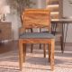 Seturi scaune, HoReCa - Set 2 scaune MAKASSAR 80cm lemn de sheesham cu sezut piele sintetica