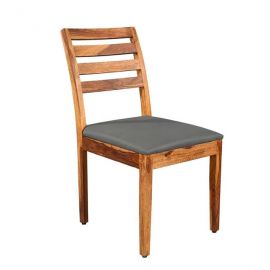 Seturi scaune, HoReCa - Set 2 scaune MAKASSAR 90cm lemn de sheesham cu sezut piele sintetica
