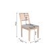Seturi scaune, HoReCa - Set 2 scaune MAKASSAR 90cm lemn de sheesham cu sezut piele sintetica