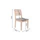 Seturi scaune, HoReCa - Set 2 scaune MAKASSAR 90cm lemn de sheesham cu sezut tesatura structurata