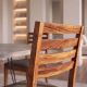 Seturi scaune, HoReCa - Set 2 scaune MAKASSAR 90cm lemn de sheesham cu sezut tesatura structurata
