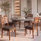 Seturi scaune, HoReCa - Set 2 scaune MAKASSAR 90cm lemn de sheesham cu sezut tesatura structurata