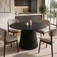 Mese dining - Masa rotunda din lemn de stejar VALHALLA 120cm