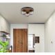 Plafoniere - Plafoniera moderna, riflaj MDF cu efect de lemn, PARSONS
