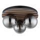 Plafoniere - Plafoniera moderna, riflaj MDF cu efect de lemn, PARSONS
