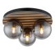 Plafoniere - Plafoniera moderna, riflaj MDF cu efect de lemn, PARSONS