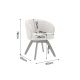 Scaune - Scaun pivotant lemn de stejar, material texturat WALKURE