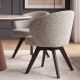 Scaune - Scaun pivotant lemn de stejar, material texturat WALKURE