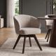 Scaune - Scaun pivotant lemn de stejar, material texturat WALKURE