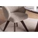Scaune - Scaun pivotant lemn de stejar, material texturat WALKURE