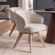 Scaune - Scaun pivotant lemn de stejar, material texturat WALKURE