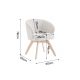 Scaune - Scaun pivotant lemn de stejar, material texturat WALKURE