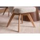 Scaune - Scaun pivotant lemn de stejar, material texturat WALKURE