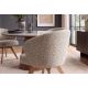 Scaune - Scaun pivotant lemn de stejar, material texturat WALKURE