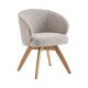 Scaune - Scaun pivotant lemn de stejar, material texturat WALKURE