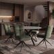 Scaune - Scaun pivotant metal negru, catifea verde LUGANO