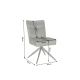 Scaune - Scaun pivotant metal negru, catifea verde LUGANO