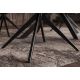 Scaune - Scaun pivotant metal negru, catifea galben mustar LUGANO