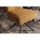Scaune - Scaun pivotant metal negru, catifea galben mustar LUGANO