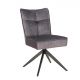 Scaune - Scaun pivotant metal negru, catifea gri LUGANO