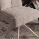Scaune - Scaun pivotant metal bej, material chenille taupe LUGANO