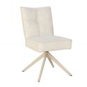 Scaun pivotant metal bej, material chenille bej LUGANO