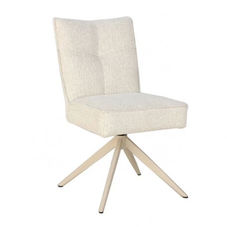 Scaune - Scaun pivotant metal bej, material chenille bej LUGANO