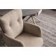 Seturi scaune, HoReCa - Set de 2 scaune pivotante metal bej, tesatura structurata bej BIG GEORGE