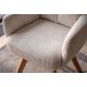 Seturi scaune, HoReCa - Set de 2 scaune pivotante lemn de fag, catifea raiata bej BIG GEORGE