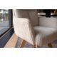 Seturi scaune, HoReCa - Set de 2 scaune pivotante lemn de fag, catifea raiata bej BIG GEORGE