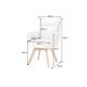 Seturi scaune, HoReCa - Set de 2 scaune pivotante lemn de fag, catifea raiata bej BIG GEORGE
