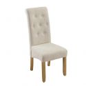 Set de 2 scaune design clasic tesatura boucle bej CASA