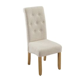 Seturi scaune, HoReCa - Set de 2 scaune design clasic tesatura boucle bej CASA