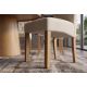 Seturi scaune, HoReCa - Set de 2 scaune design clasic tesatura plata bej CASA