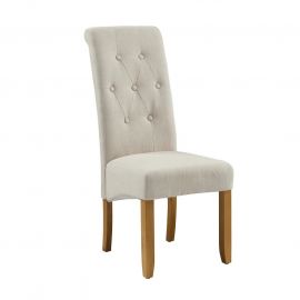 Seturi scaune, HoReCa - Set de 2 scaune design clasic tesatura plata bej CASA