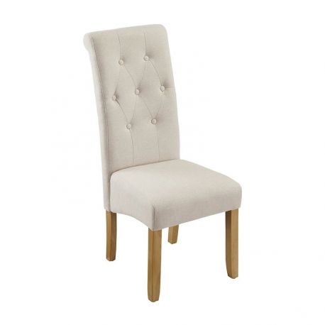 Seturi scaune, HoReCa - Set de 2 scaune design clasic tesatura structurata bej CASA